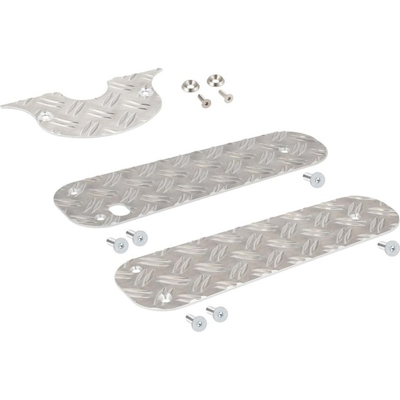 Set : Pieds de page + tableau de bord, tôle ondulée en aluminium - pour Simson Schwalbe KR51