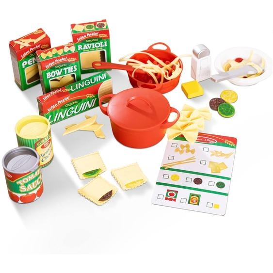 Set Préparer Et Servir Les Pâtes Rouge