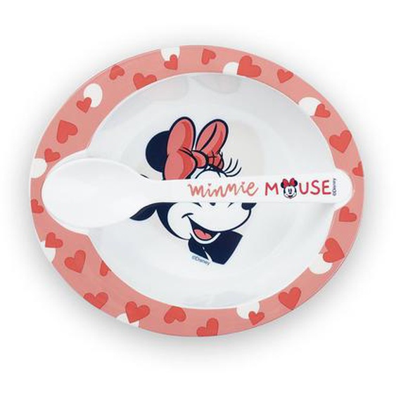 Set Repas Micro-onde Bol + Cuillere Minnie Collector Rose