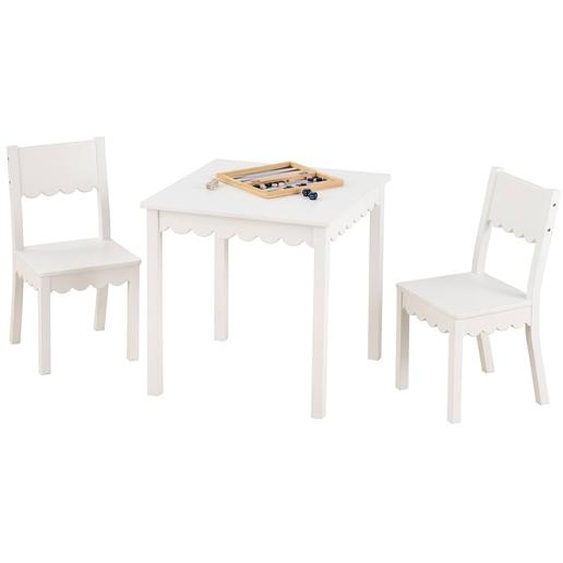 Set table + 2 chaises enfant Feston blanc