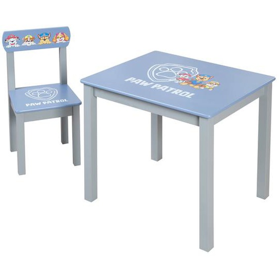 Set Table Et 1 Chaise Enfant Bleu Gris - Pat Patrouille