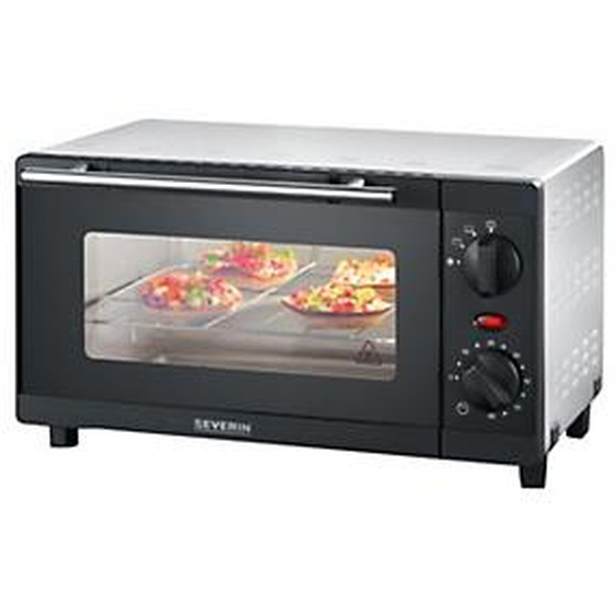 SEVERIN Four à chaleur tournante T0 2052, 800 W, noir/argent