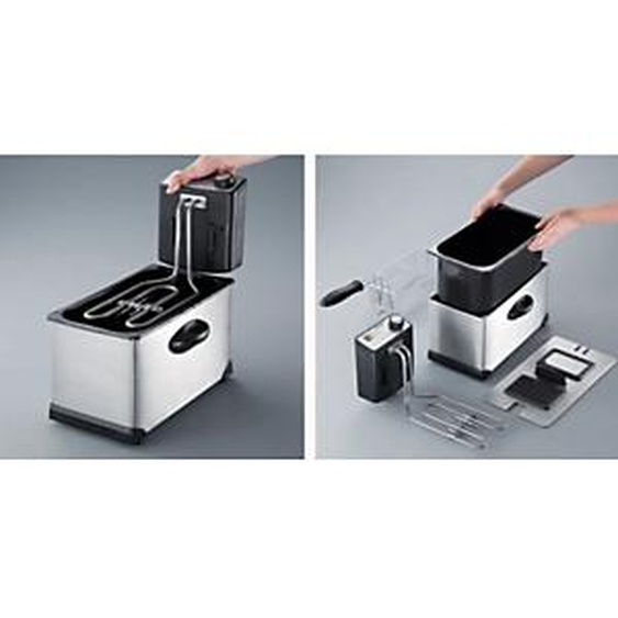 SEVERIN Friteuse électrique FR 3431, acier inoxydable/noir