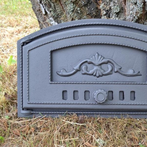 SEZAM - 48 x 27 cm - Porte de four à pizza Porte de four en fonte pour four à pizza, four, porte de cheminée, porte de four à bois Porte de poêle en faïence