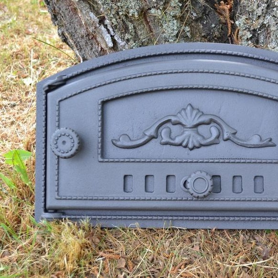 SEZAM - 48 x 27 cm - Porte de four à pizza Porte de four en fonte pour four à pizza, four, porte de cheminée, porte de four à bois Porte de poêle en faïence