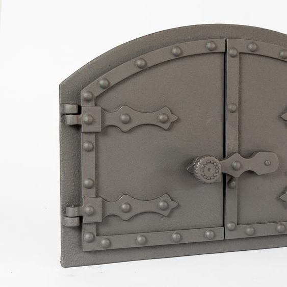 SEZAM - 53,5 x 36 cm - Porte de four à deux battants en fonte, porte de four à pizza, four, porte de cheminée, porte de four, porte de four à bois, porte de four en faïence, pour four à pizza