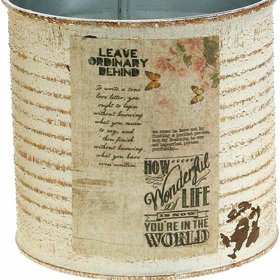 Shabby Chic pot de fleurs métal déco vintage nostalgique