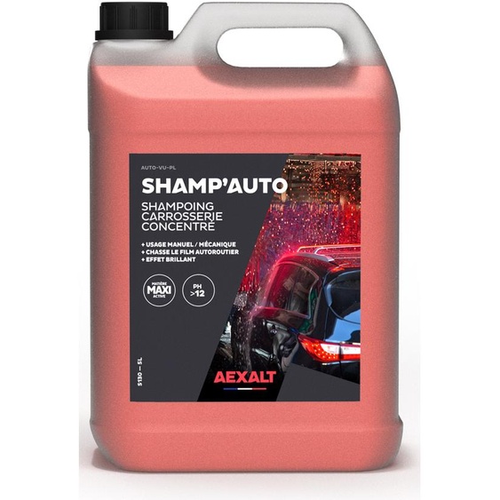 Shampoing carrosserie concentré Shampauto bidon de 5L - AEXALT - S130