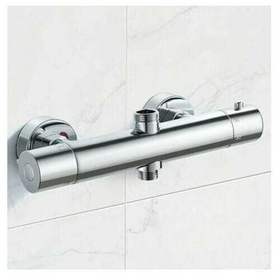 Shining House - Colonne thermostatique, robinet de douche en laiton haut G3/4 (26,4 mm) + bas G1/2 (21 mm) + entraxe (150 mm),