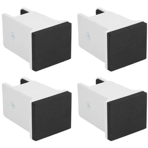 Shipenophy Rehausseurs de lit réglables Rehausseurs de meubles réglables avec pince à vis, 4 pièces, en meuble pied Blanc