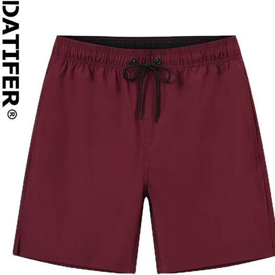 Shorts dété Datifer 2026 pour hommes, couleur unie, doublure en maille de sport avec poches zippées, bermudas de plage à séchage rapide, maillots de bain masculins
