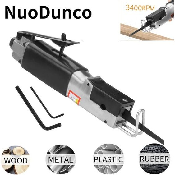 SI FANG Scie alternative pneumatique en alliage de 1/4 pouces, scie de coupe à Air Portable pour le travail du bois de tôle automobile, outil pneumatique de coupe