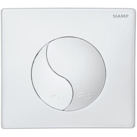 Siamp - plaque ue de commande yin yang, double volume, blanche ref.31180010