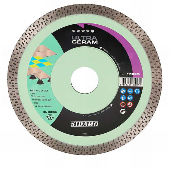 Disque diamant ultra céram d. 125 x 22,23 x h 10 mm Grès céram / faïence - 11130025 Sidamo