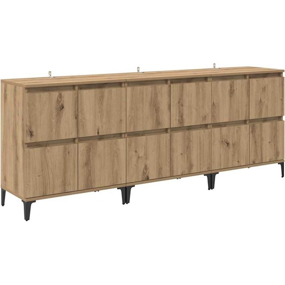 Buffets 3 pcs Chêne artisanal 60 x 35 x 70 cm Bois dingénierie