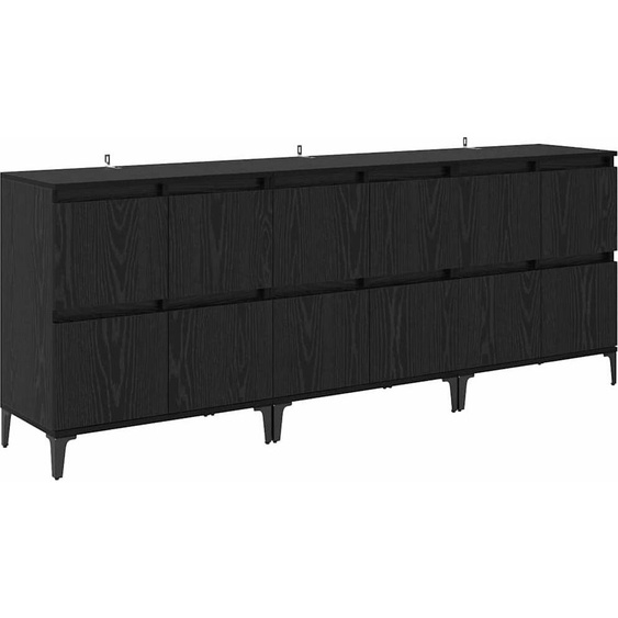 Buffets 3 pcs Chêne noir 60 x 35 x 70 cm Bois dingénierie