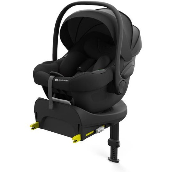 Siège Auto Bébé Kinderkraft I-lite Avec Base Endura Safe Fx, Rotation 90°, Isofix, Air Flow Et Harnais 5 Points Noir