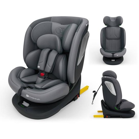 Siège Auto I-grow 2 Plus, I-size 4-en-1 40-150 Cm Pivotant 360°, Isofix, Top Tether, Dos Et Face Route, Protection Latérale, Inclinable, Ventilation, Évolutif 0-12 Ans Gris