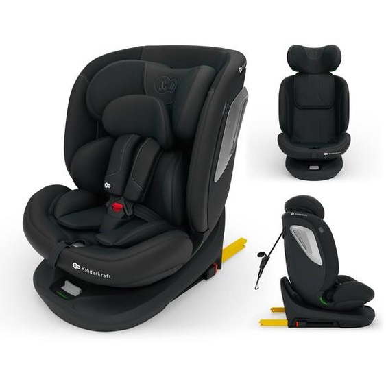 Siège Auto I-grow 2 Plus, I-size 4-en-1 40-150 Cm Pivotant 360°, Isofix, Top Tether, Dos Et Face Route, Protection Latérale, Inclinable, Ventilation, Évolutif 0-12 Ans Noir