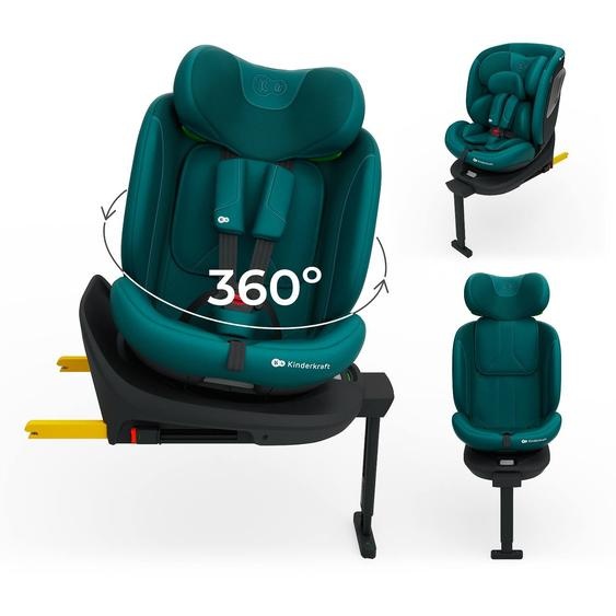 Siège Auto Kinderkraft I-360 2 Plus I-size Avec Isofix, Pivotant À 360°, Sps+ Et Installation Dos À La Route 40-150 Cm Vert
