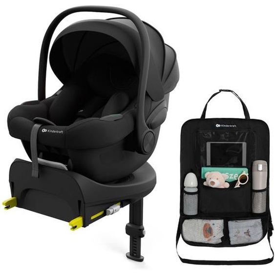 Siège Auto Kinderkraft I-lite Avec Base Endura Safe Fx I-size Isofix Pivotante 90° Coque Naissance Noir