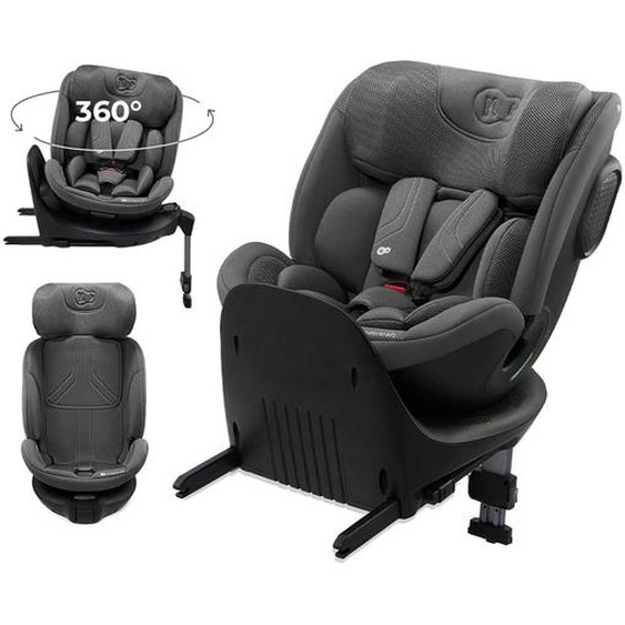 Siège Auto Kinderkraft Xrider 2 I-size Avec Rotation 360°, Isofix, Sps+, H-guard+, Easy Grow Et Jambe De Force Gris