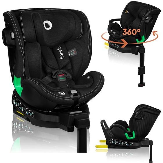 Siège Auto Pivotant 360° Harmony I-size 40-150 Cm Avec Isofix Et Tissu 60% Bambou Black Carbon