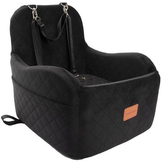 Siège auto pour chien, adapté aux petits et moyens chiens, portable, lavable, avec poches de rangement, couleur noire, taille moyenne
