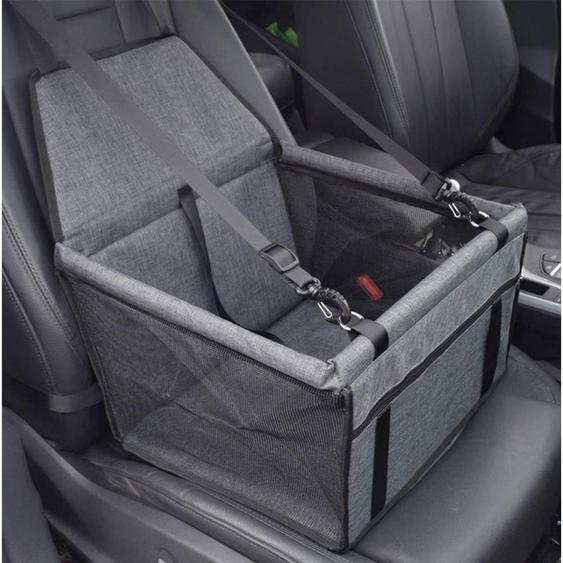 Siège auto pour chien, imperméable, respirant, tapis de protection pour voiture, booster de sécurité, lavable, gris, 40x32x24 cm