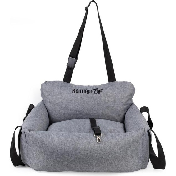 Siège auto pour chien | Siège auto pour chien, siège arrière, siège avant | Polyester | Taille : 55 x 65 cm | Couleur : gris