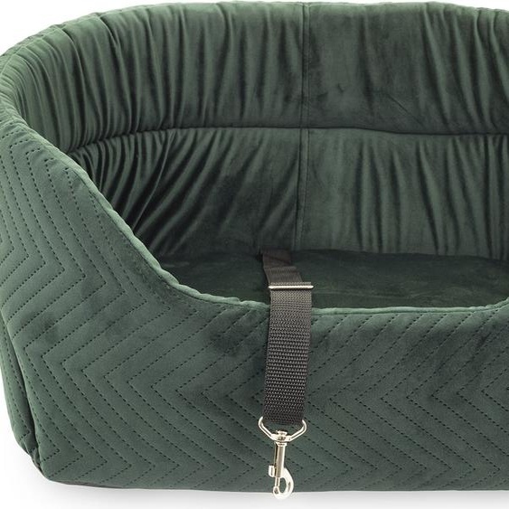 Siège auto pour chien universel, lavable, résistant à labrasion, siège auto pour chien pour siège avant, M : 51 cm x 40 cm, vert - daim