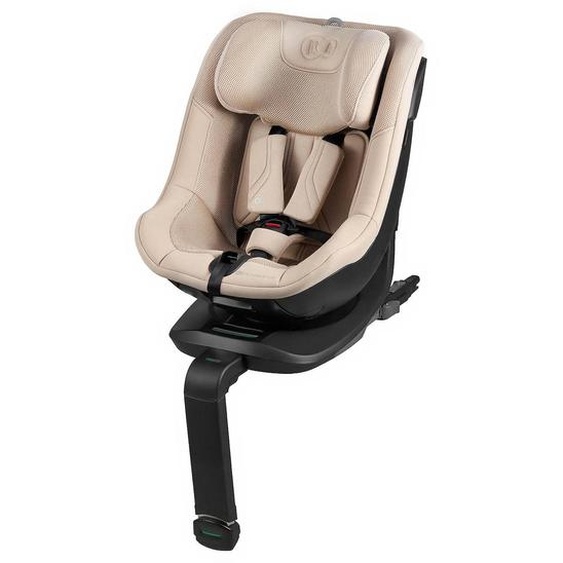 Siège Auto Rotatif I-size Avec Sécurité Renforcée Et Inclinaison Facile Tissu Beige