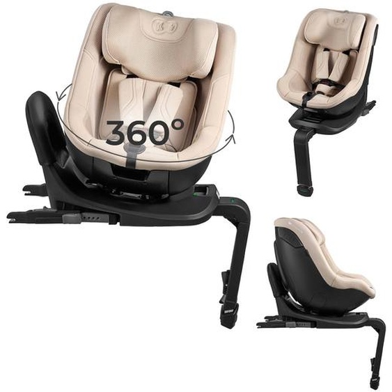 Siège Auto Kinderkraft I-guard Pro I-size Pivotant À 360° Avec Isofix, Sps+, H-guard Et Air Flow Beige