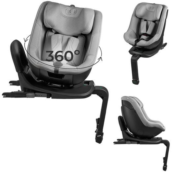 Siège Auto Kinderkraft I-guard Pro I-size Pivotant À 360° Avec Isofix, Sps+, H-guard Et Air Flow Gris