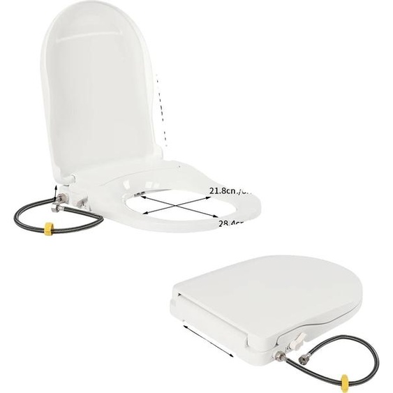 Siège de bidet, système de jets doubles, design ergonomique, BLANC