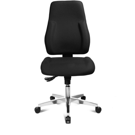 Chaise de bureau ergonomique Alyosha Tissu Noir Hauteur Réglable - Dossier Roulettes
