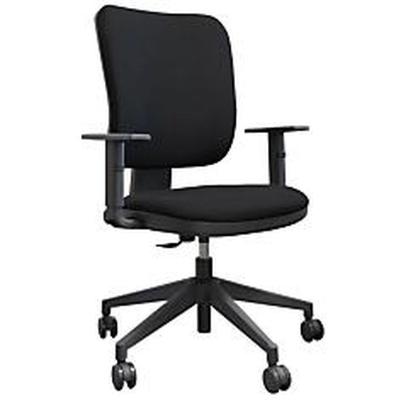 Siège de bureau EROS Tissu Noir Hauteur réglable - Accoudoirs Dossier Roulettes