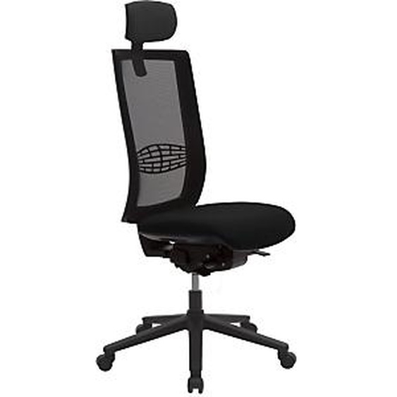 Siège de Bureau Infinity Maille et Tissu Noir Hauteur réglable - Dossier Appui-tête Roulettes