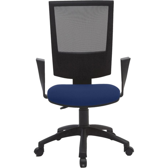 Siège de bureau Jenny maille/tissu  Hauteur ajustable A roulettes - Bleu