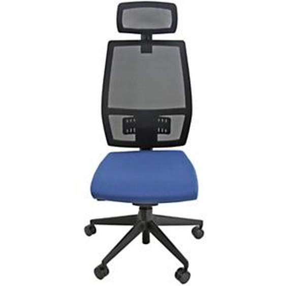 Siège de bureau Mélania avec appui-tête, maille filet / tissu Bleu
