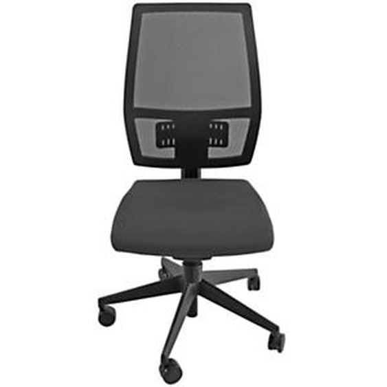 Siège de bureau Mélania Tissu et Maille Filet Noir Hauteur réglable - Dossier Roulettes