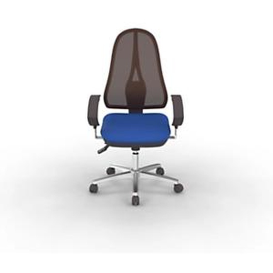 Siège de bureau OPEN POINT DELUXE Tissu Bleu Maille Noir Hauteur réglable - Dossier Accoudoirs Roulettes