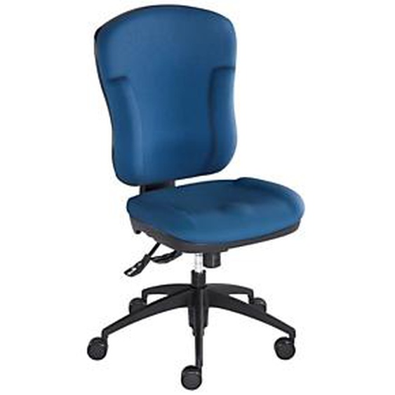 Siège de bureau SACHA Tissu polyester Bleu Hauteur réglable - Dossier Roulettes
