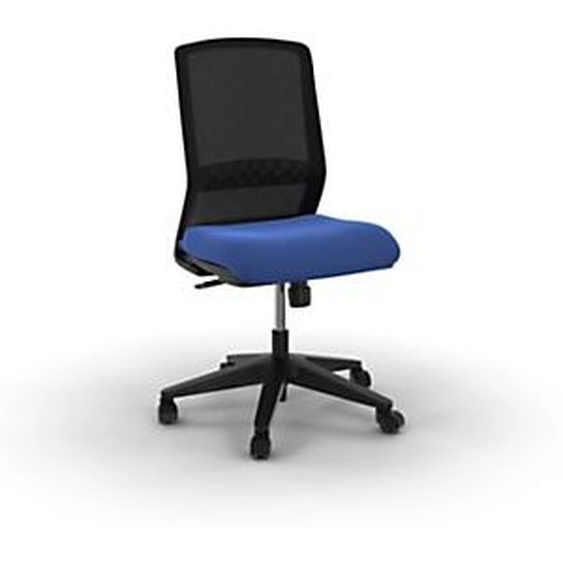 Siège de bureau Tekna Maille Noir Tissu Bleu Hauteur réglable - Dossier Roulettes