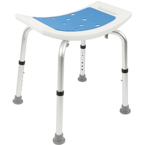 Siège de Douche Noah, Tabouret de Douche, Hauteur Réglable, Pieds en Caoutchouc antidérapants, Charge maximale: 136kg, Plastique HDPE