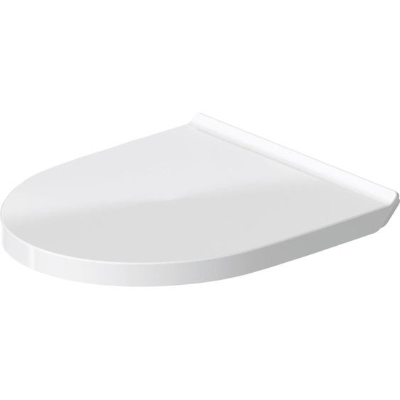 Siège de toilette ovale, à fermeture douce, en plastique, blanc, dimensions 37x43,1x4,2 cm
