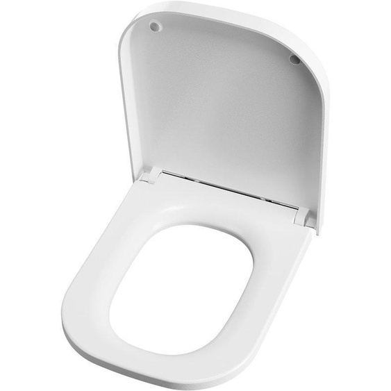 Siège de toilettes en thermodurcissable, fermeture en douceur, 427 x 350 mm, antibactérien, carré