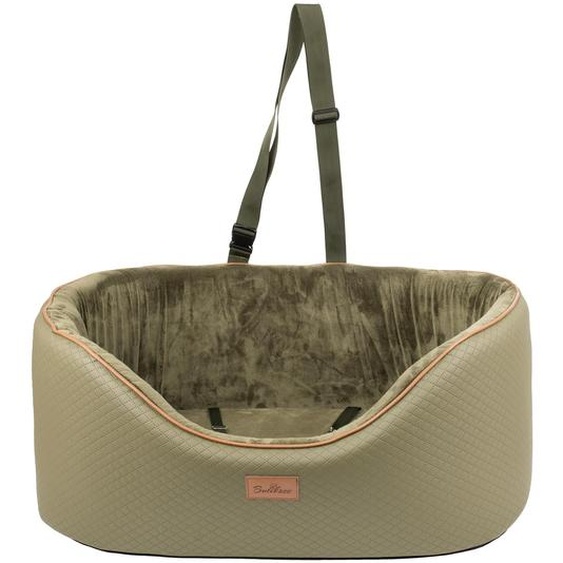 Siège de voiture pour chien BOUTIQUEZOO - Siège de voyage confortable pour les grands chiens, position assise haute avec ceinture de sécurité, lavable - 80x60x32 cm