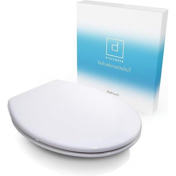 Siège de WC antibactérien ovale blanc - Duroplast/acier inoxydable - Mécanisme de fermeture Softclose - Fonction de démontage rapide