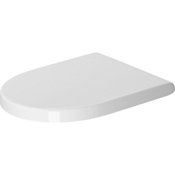 Siège de WC Duravit Starck 3 avec système dabaissement automatique, charnière en acier inoxydable, blanc, 1 pièce.